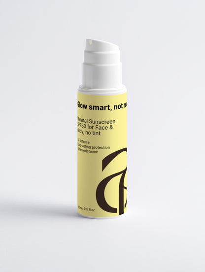 Mineral Sunscreen SPF30 for Face & Body, no tint