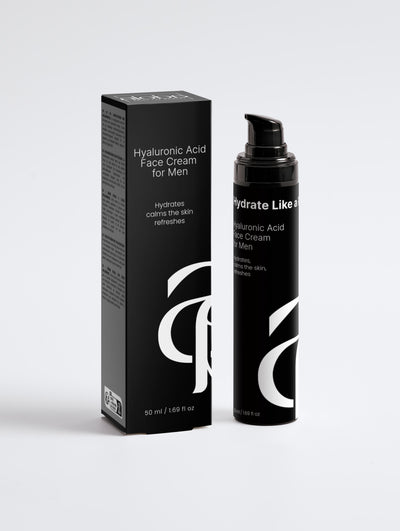 Hyaluronic acid face cream for men